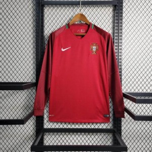 Portugal Retro 2016 Thuisshirt Lange Mouwen