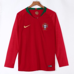Portugal Thuisshirt Lange Mouwen 2018 Retro