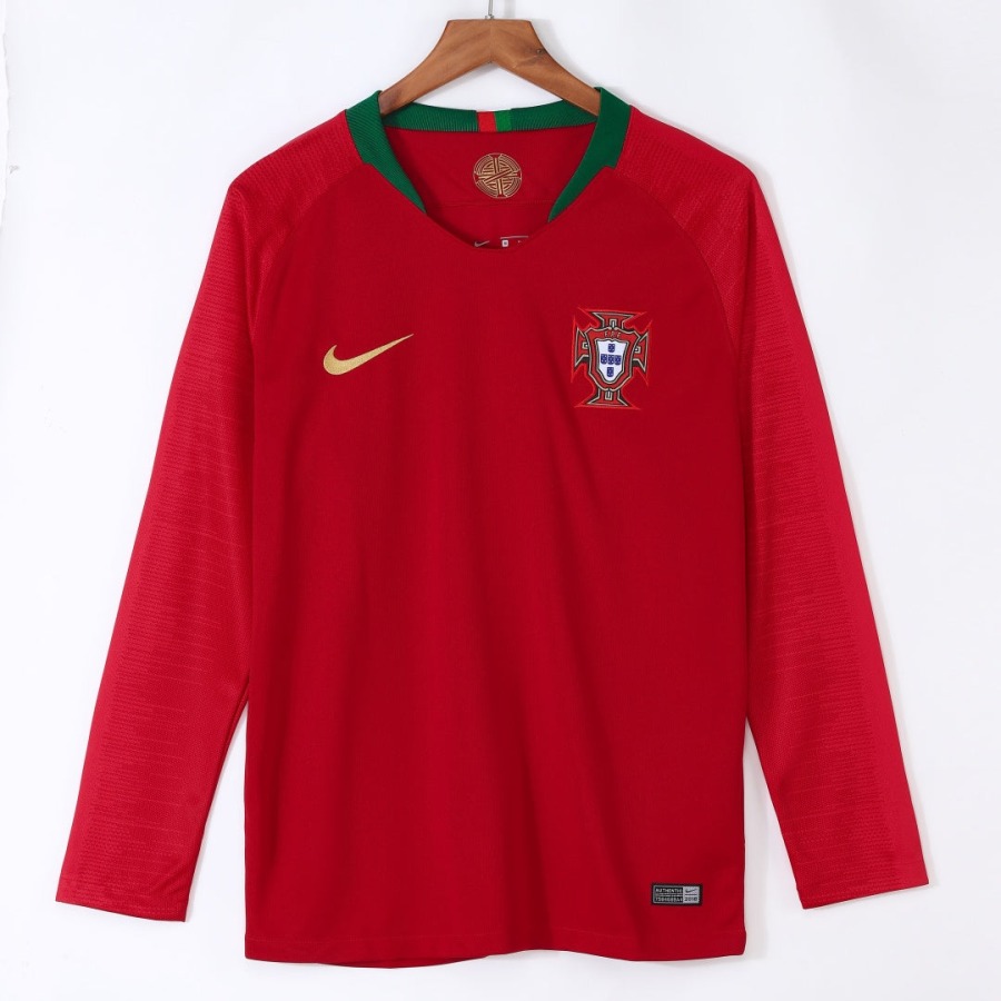 82966edd2e2ebc7da5d80babefbc126f.jpg Portugal Thuisshirt Lange Mouwen 2018 Retro
