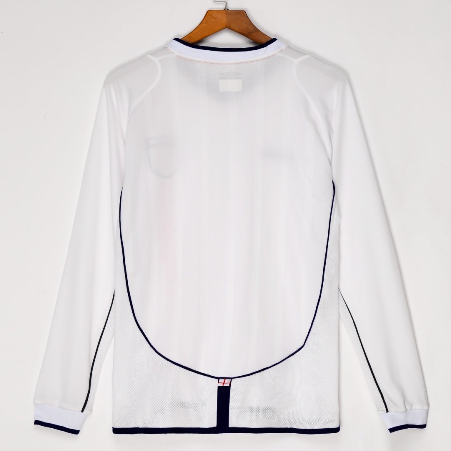 Engeland Thuisshirt 2002 Lange Mouwen Retro