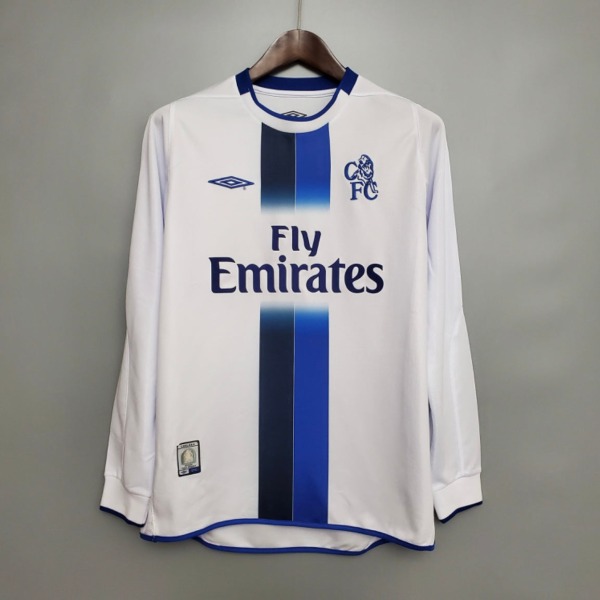Voetbalshirt Chelsea Uitshirt Lange Mouwen 2003/04