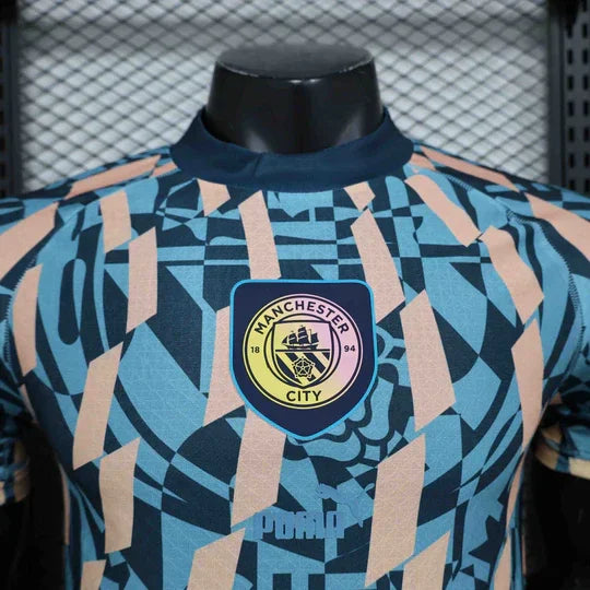 Manchester City Blauw Retro Shirt 2024-25