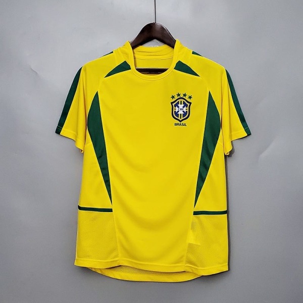 Voetbalshirt Brazilië Thuisshirt Retro 2002