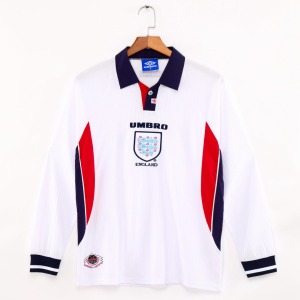 Engeland Thuisshirt 1998 Lange Mouwen Retro