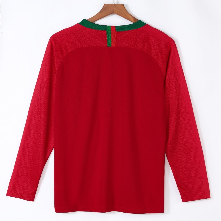 a7666fadcae223bef090d035dfa238cb.jpg Portugal Thuisshirt Lange Mouwen 2018 Retro