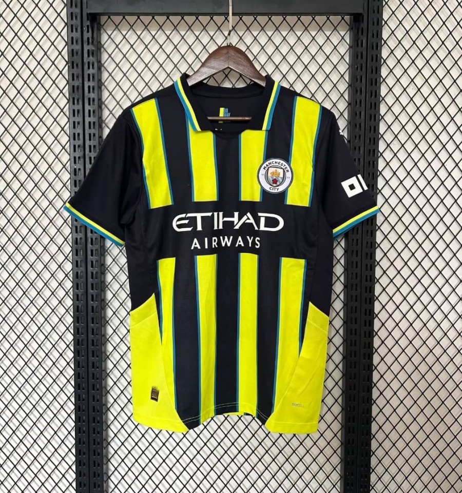 Manchester City 24/25 Geel Voetbalshirt