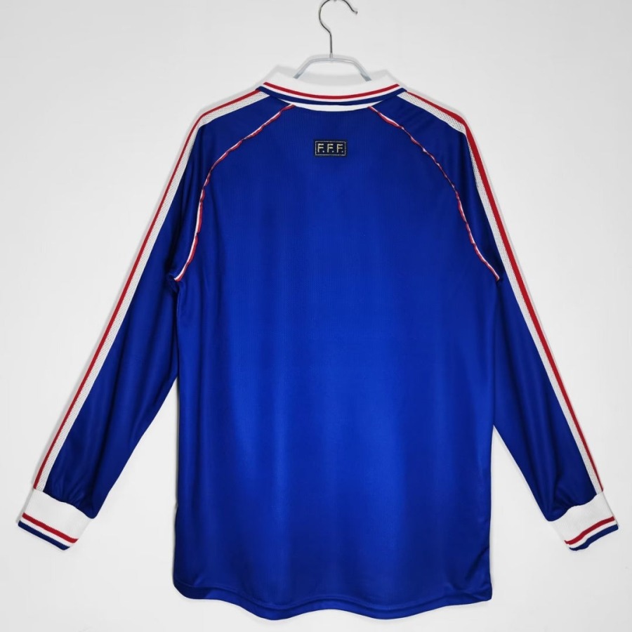 Frankrijk Thuisshirt Retro 1998 Lange Mouwen