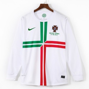 Portugal Uitshirt 2011-2012 Lange Mouwen Retro
