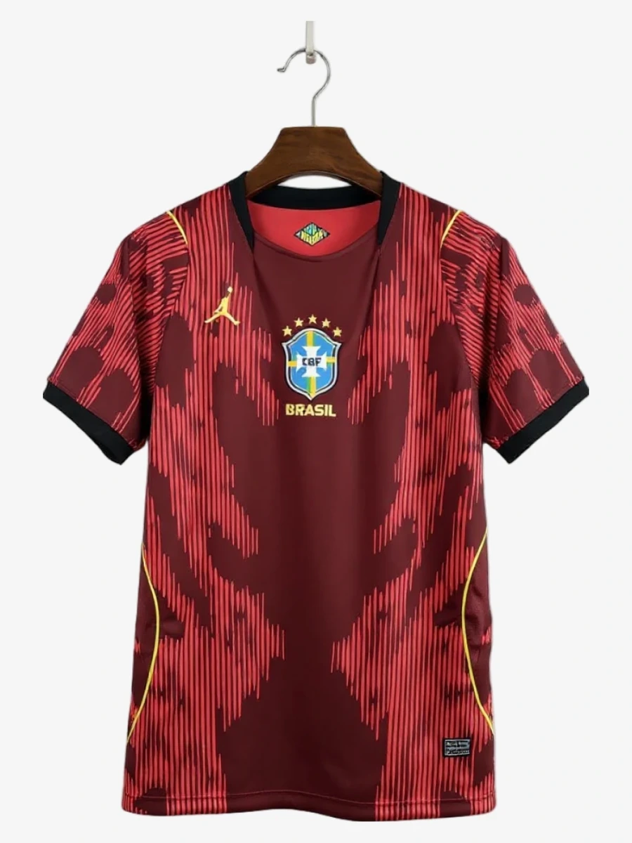 maillot-bresil-2026-rouge-edition-premium studio v12 Voetbalshirt Brazilië 2026 Rode Premium Editie