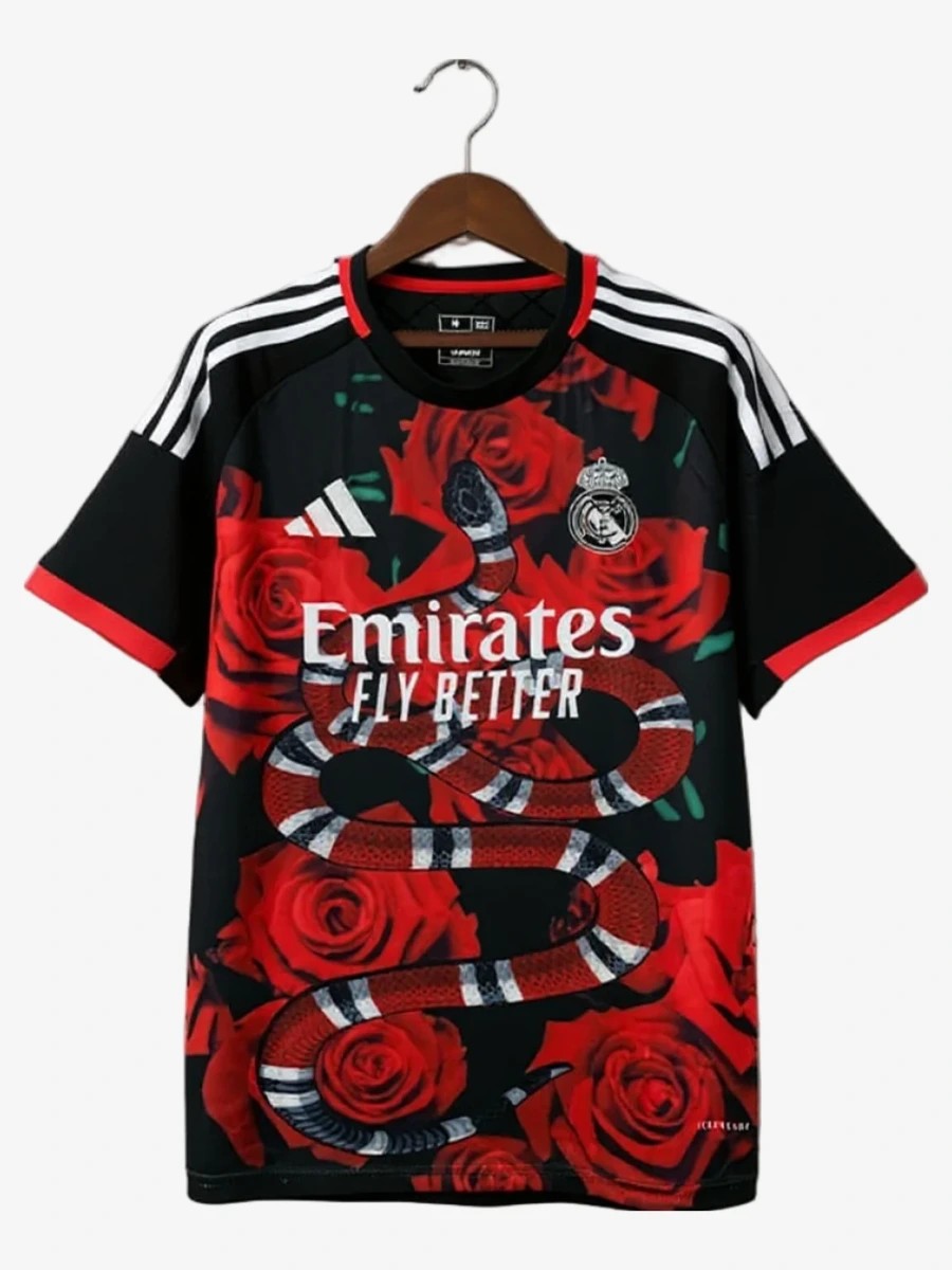 Voetbalshirt Concept Real Madrid Editie Roze Rood 2025-2026