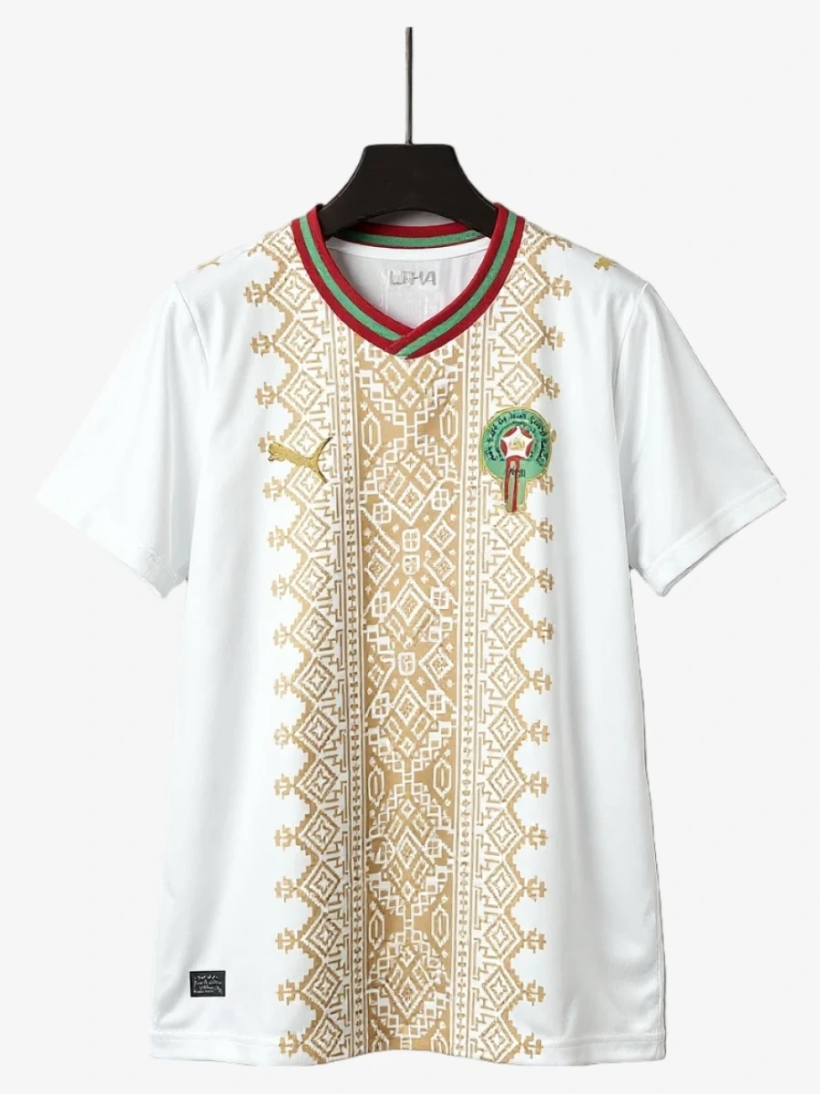 maillot-maroc-blanc-exterieur-coupe-du-monde-2026 studio v12 Voetbalshirt Marokko Wit Uitshirt Wereldkampioenschap 2026
