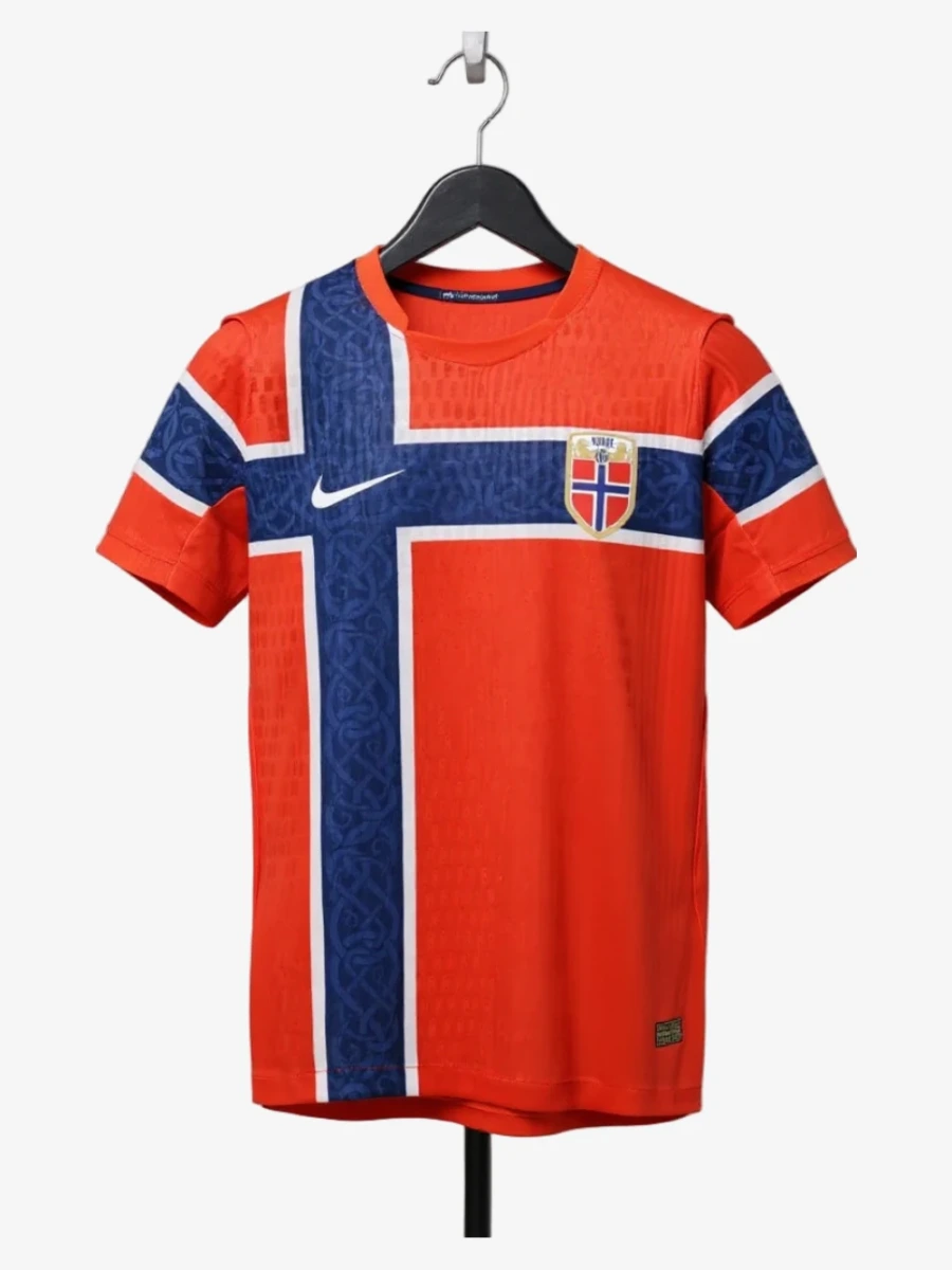 maillot-norvege-domicile-2026-player studio v12 Voetbalshirt Noorwegen Thuisshirt 2026 Player