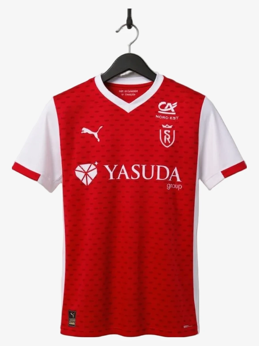 maillot-stade-de-reims-domicile-2025-2026 studio v12 Voetbalshirt Stade de Reims Thuis 2025-2026